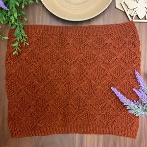 Handmade burnt orange cowl